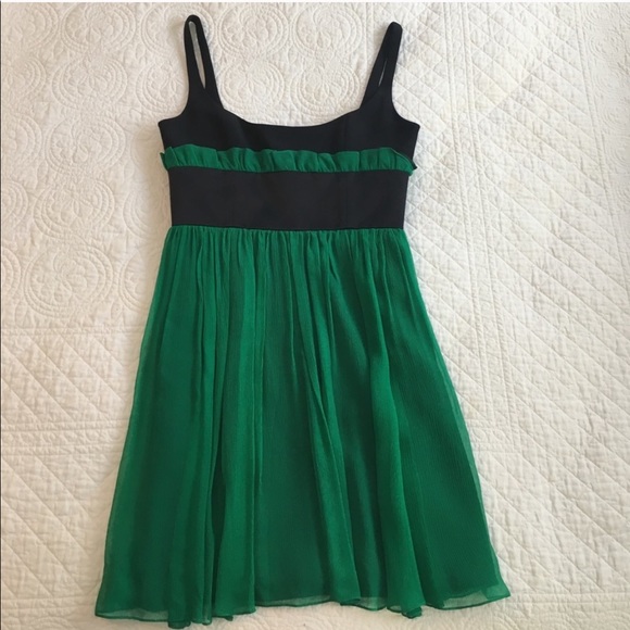 emerald and black dress